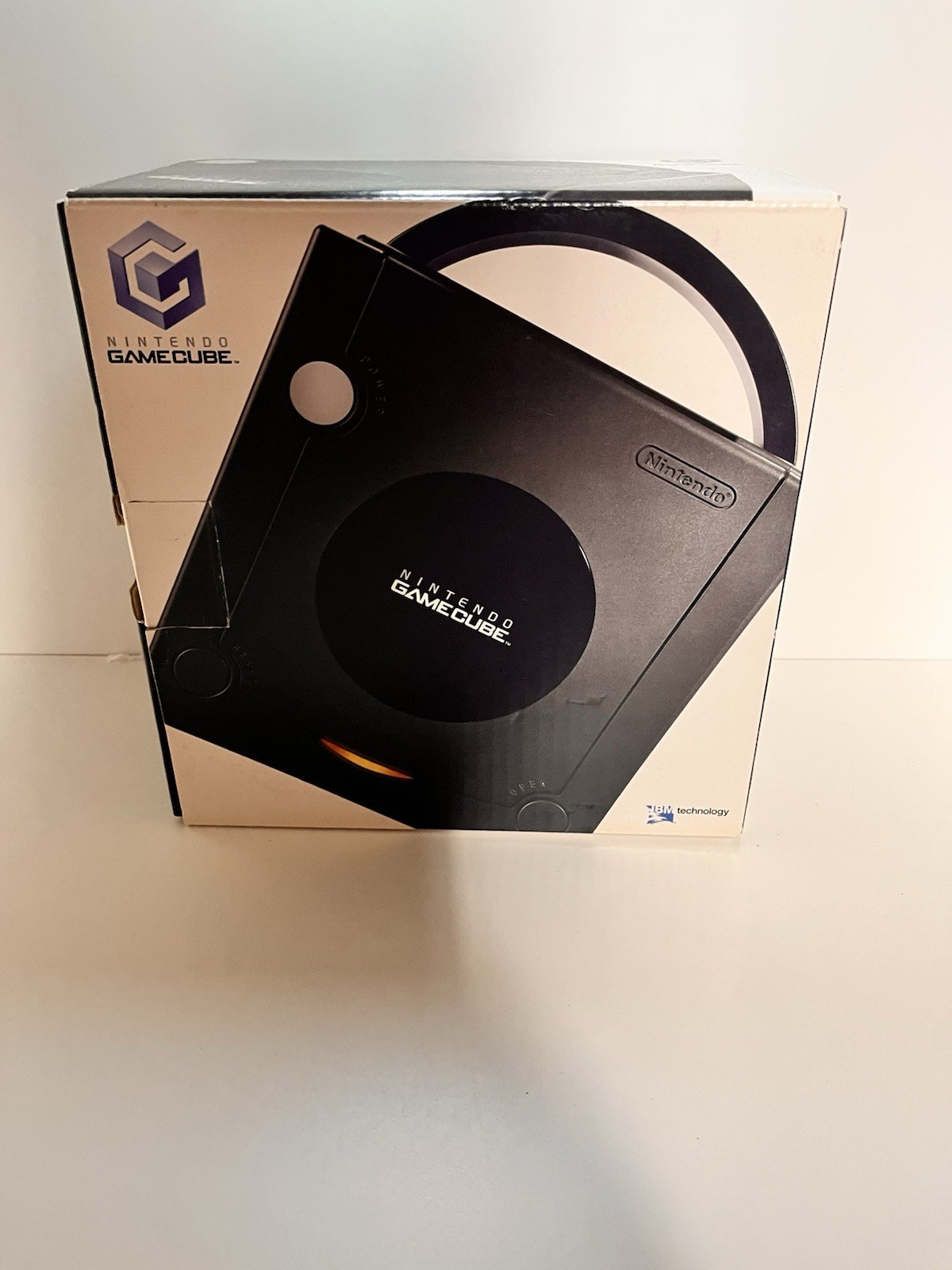 Nintendo GameCube DOL-001 Black Console Original Box & Cables (no controller)