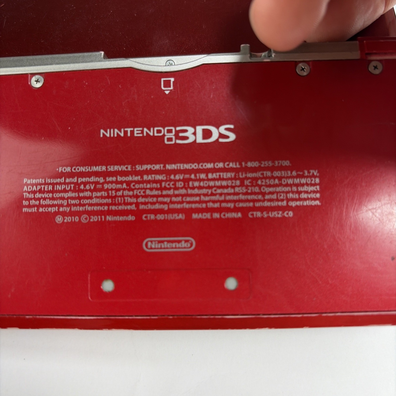 Nintendo 3DS System – Red Region USA, Charger US Model