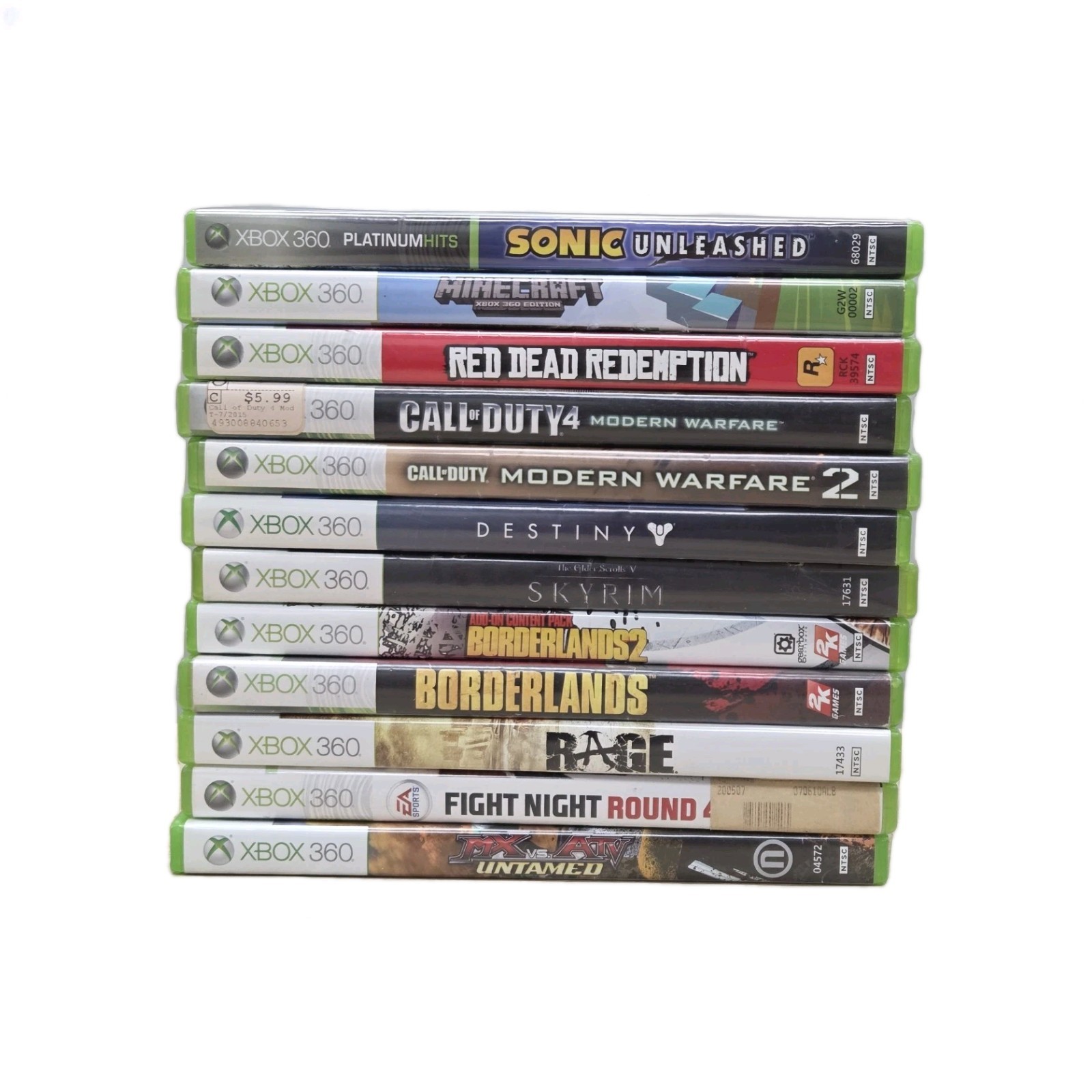 Microsoft Xbox 360 S Slim 500GB Console Model 1439 Bundle W/ 12 Games LOT