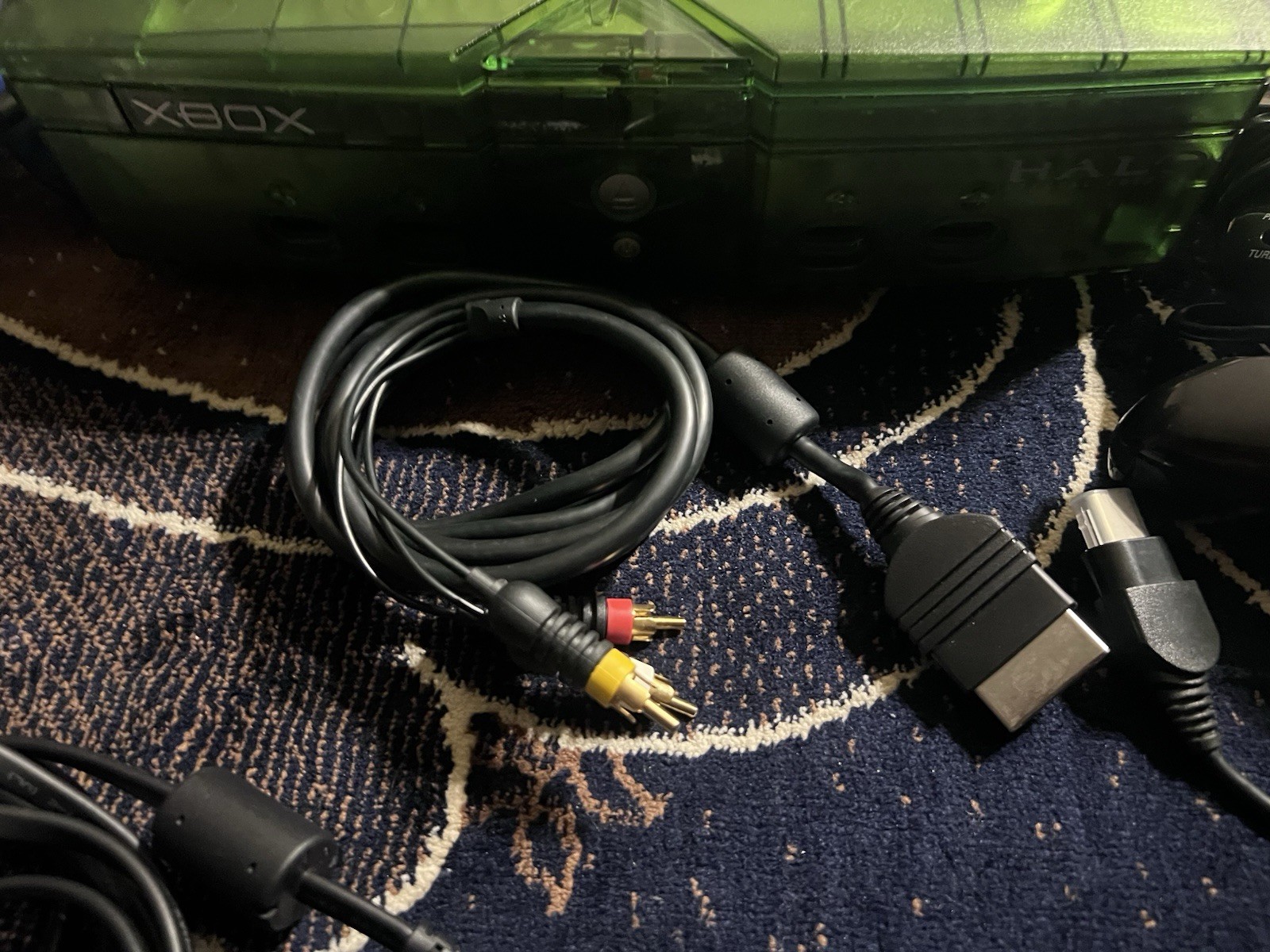 Microsoft Xbox Console Halo Special Edition Green Controllers Cables, TESTED !!!