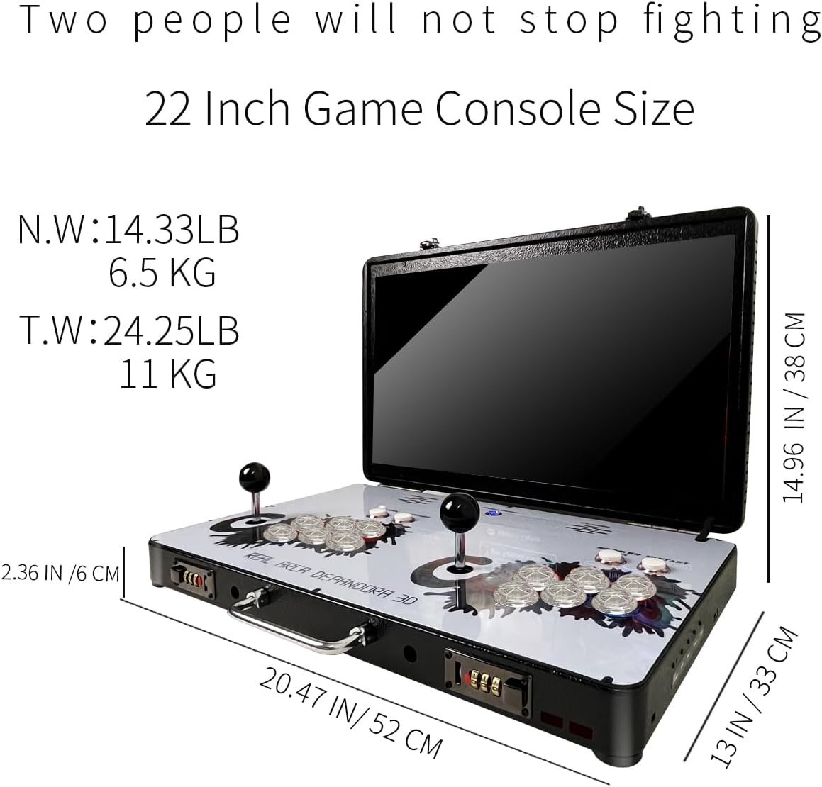 20000 in 1 Portable Retro Arcade with 22-Inch Display and Built-in Sound