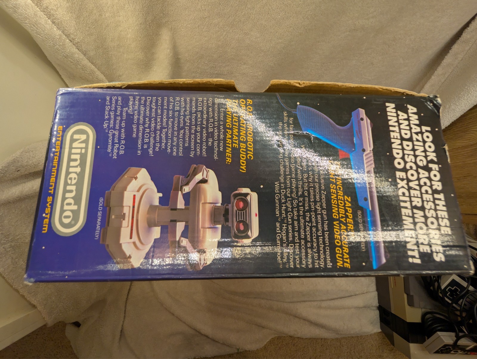 NINTENDO NES CONTROL DECK Complete in Box w Super Mario Bros 1987 No Styrofoam