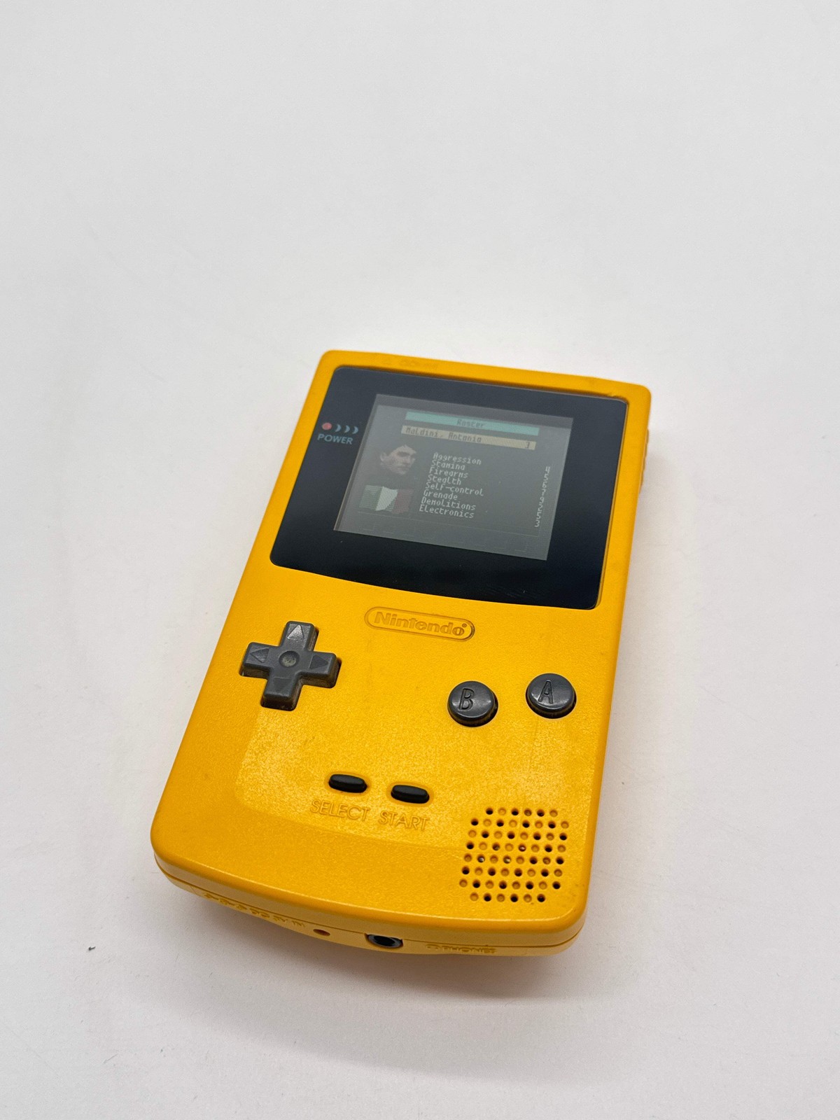 Nintendo Game Boy Color CGB-001 Yellow Console #648 Aftermarket Lens or/and Shel