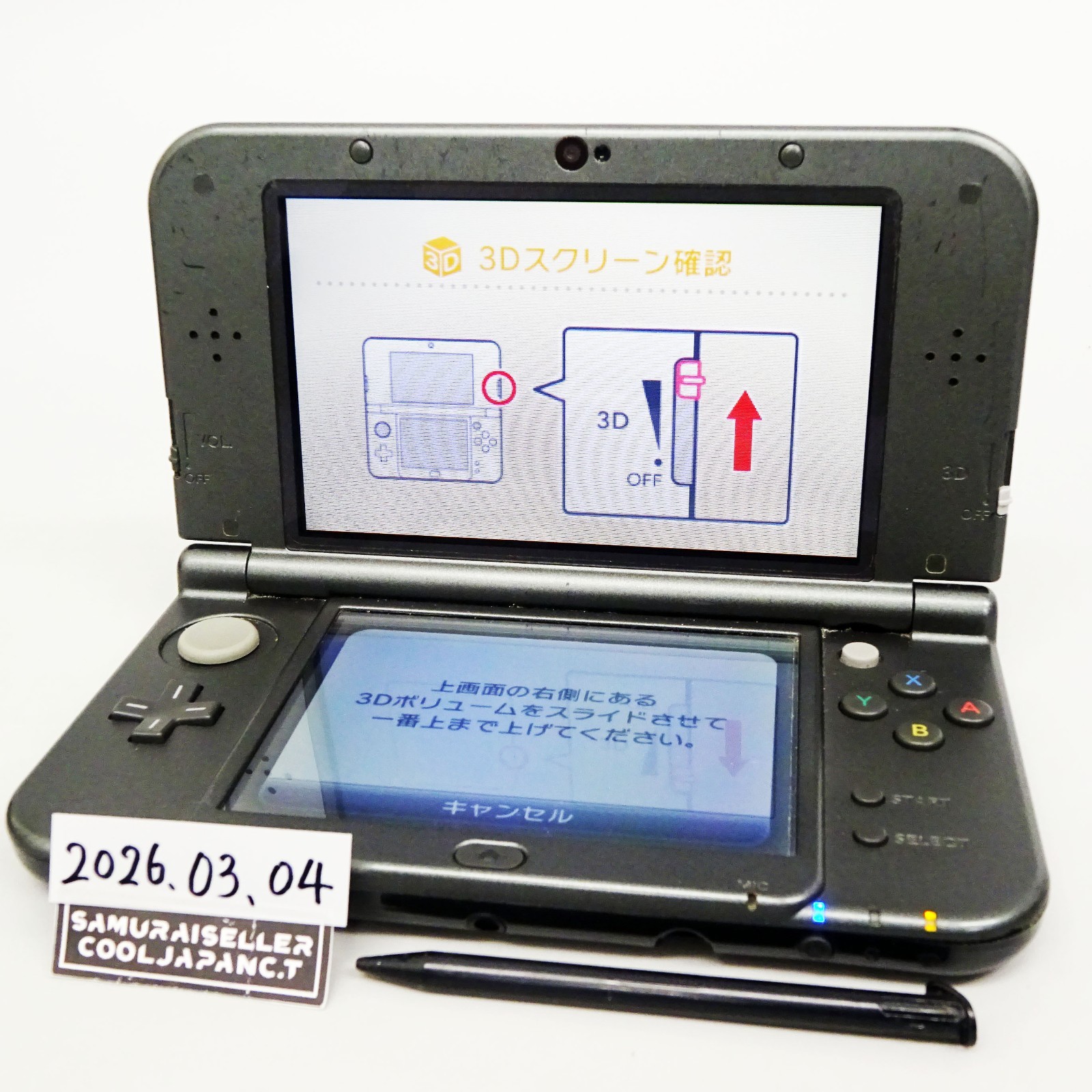 New Nintendo 3DS LL XL Metalic Black Console Handheld System Japan Tested
