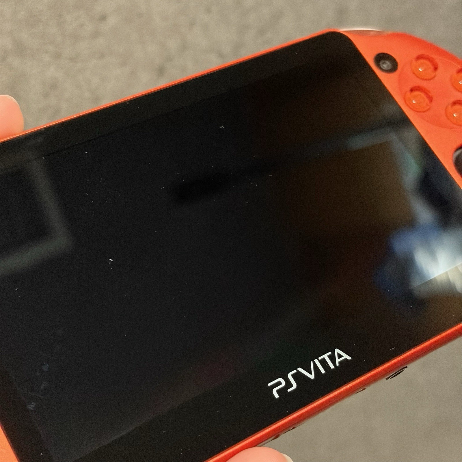 SONY PS Vita PCH-2000 Console Orange Very Good Fast Shipping No joystick drift.
