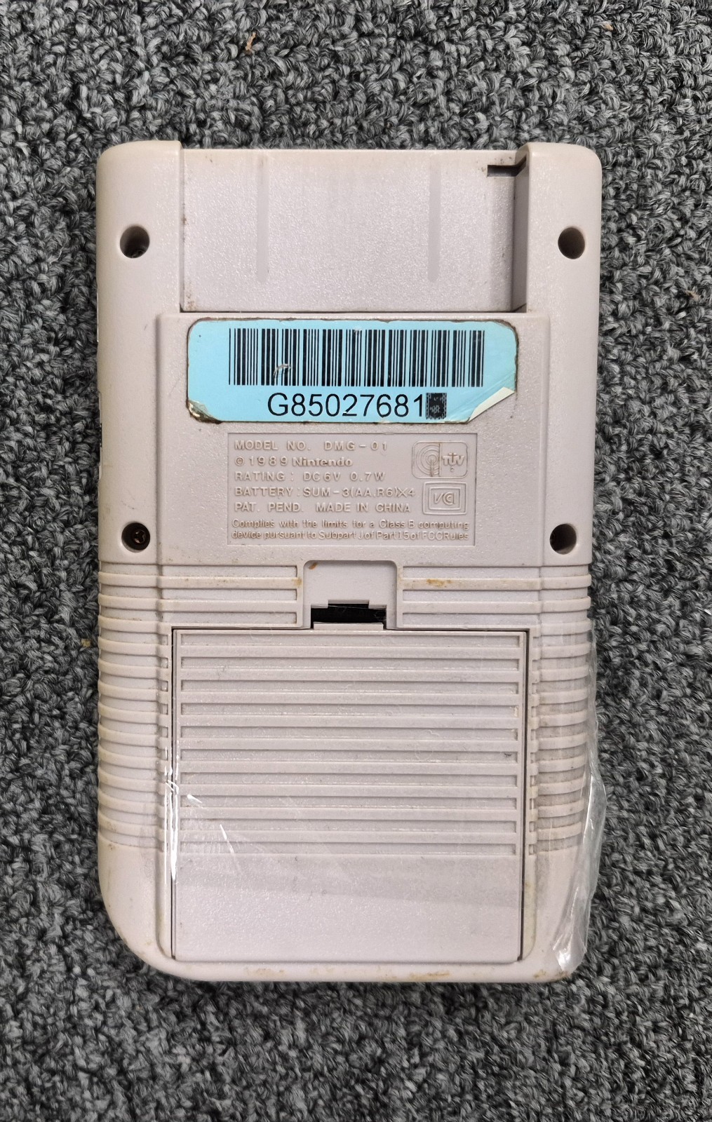 Nintendo Game Boy Launch Edition System Original GB Gray For Parts!