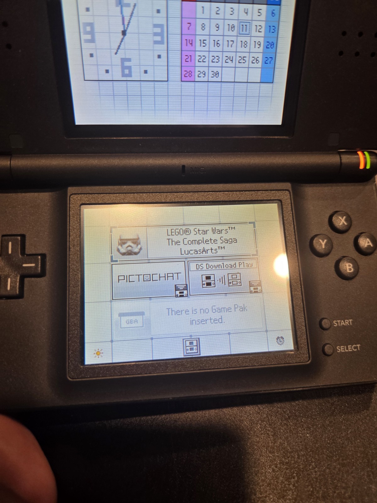 Nintendo DS Lite USG-001 (JPN) Black Handheld Console w/ Stylus Pixel Damage