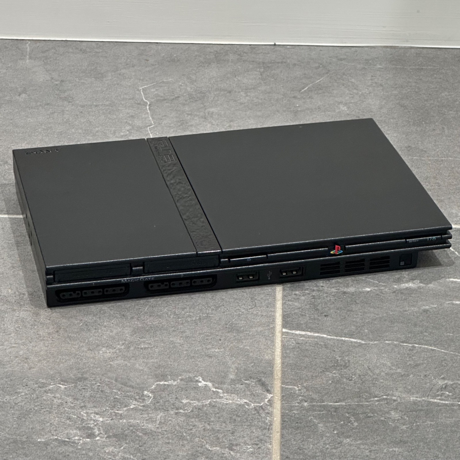 Sony PlayStation 2 Slim Line PS2 Console Charcoal Black SCPH-7001 Untested