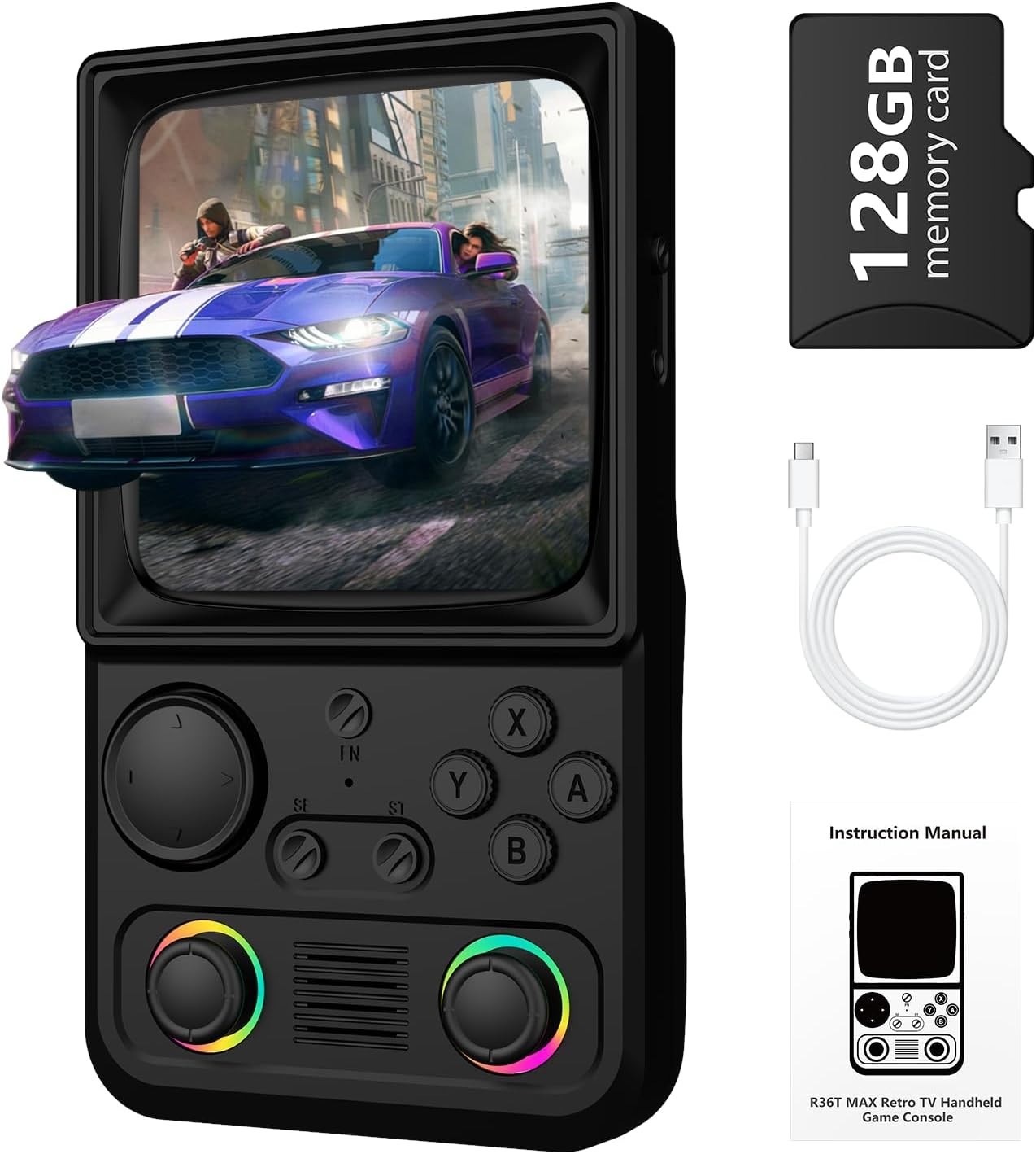 R36TMAX Handheld Retro Game Console 22000+ Games 4″ IPS WiFi 4000mAh 128GB (61)