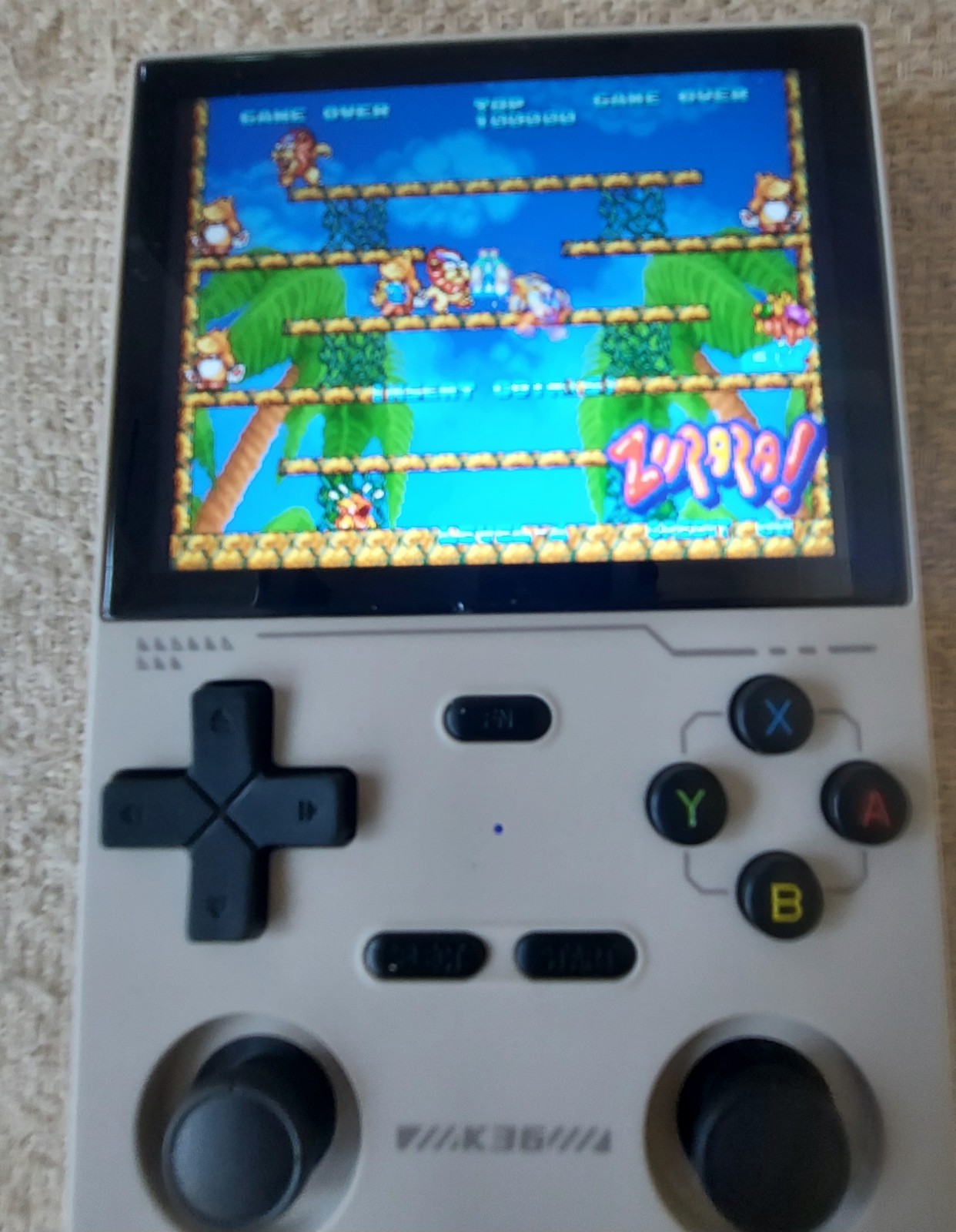 K36 Retro Handheld Video Game Console Loads of Retro Games Beige W/64GB Card.