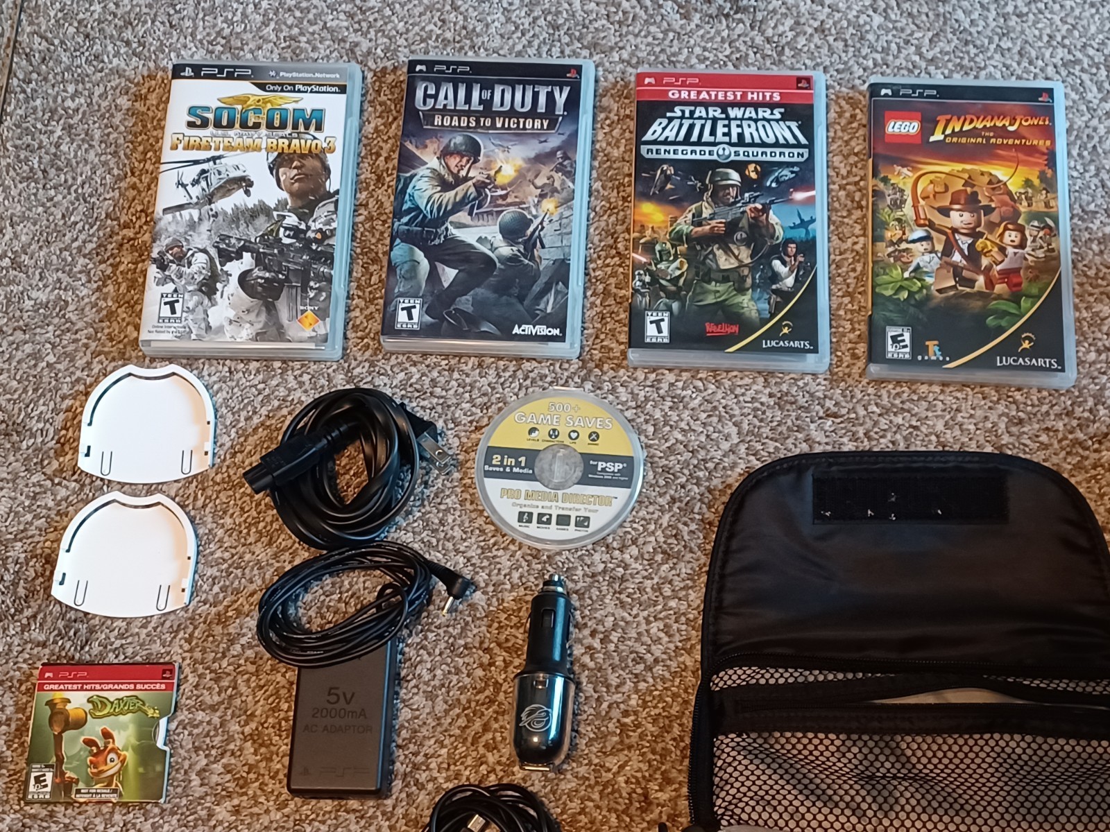 Sony PSP 2000 (Silver) Console Bundle – No Battery
