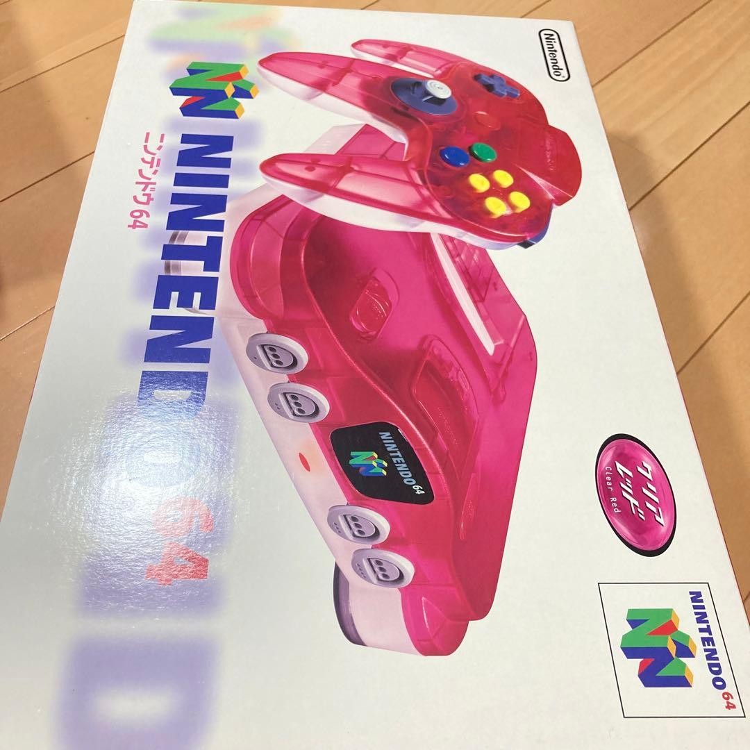 Nintendo 64 Clear Red Console with gift box NUS-TRWA 1999 Retro games Japan