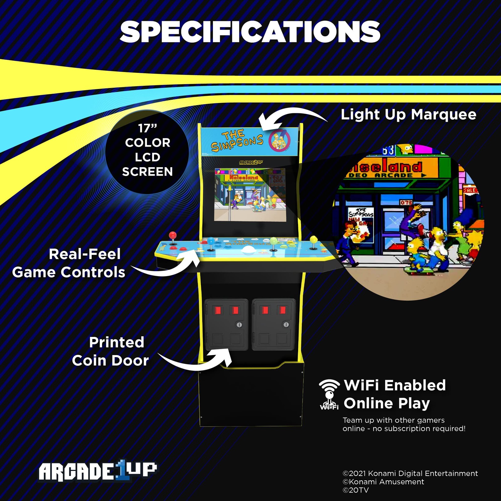 Arcade1up The Simpsons 4-Player Video Arcade Machine