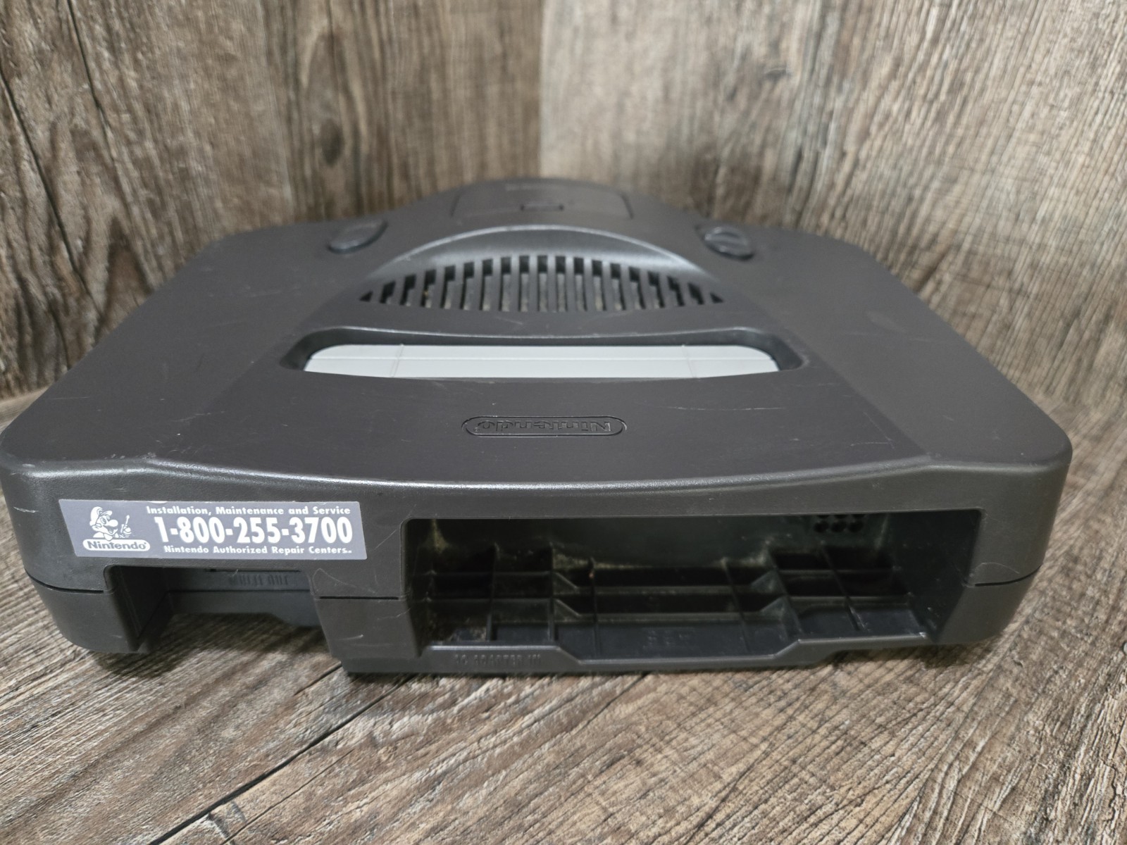Nintendo 64 Console ONLY – NUS-001 (USA) – Charcoal + Jumper Pak