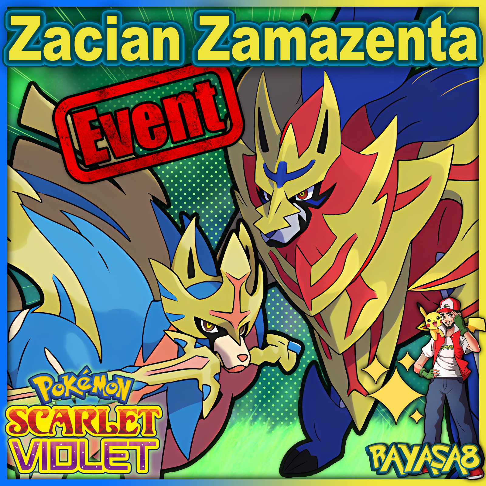 Pokemon Violet Zacian Zamazenta 6IV Trained 🌟Shiny🌟 & Non Shiny Scarlet