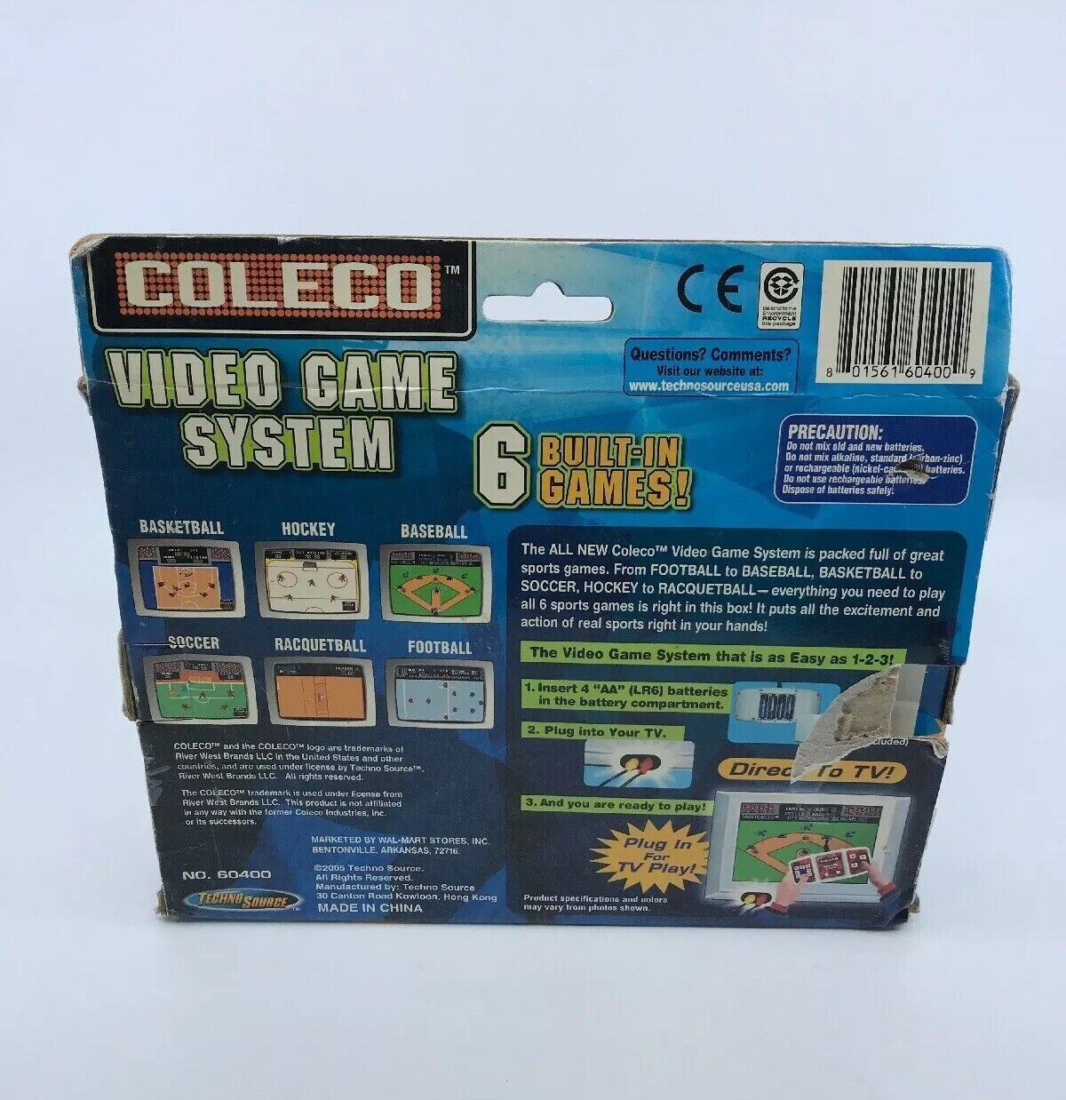Coleco Video Game System 6 Built-In Games with new batteries. TV games
