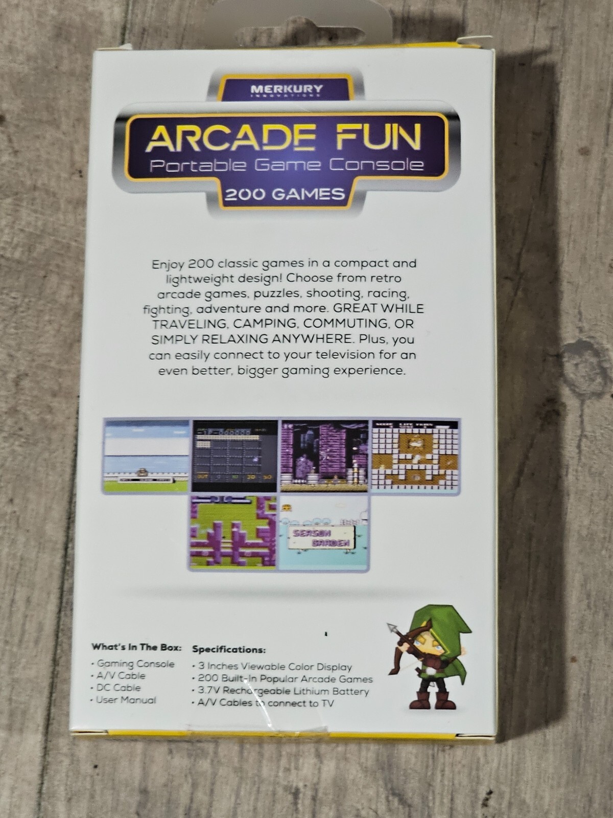 Merkury Innovations Arcade Fun Portable Game Console 200 Games