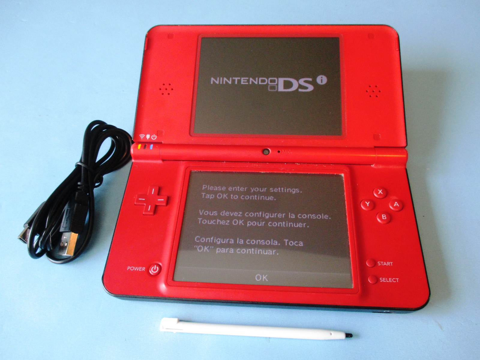 Nintendo DSi XL Super Mario 25th Anniversary Red System w/Charger FREE Shipping!