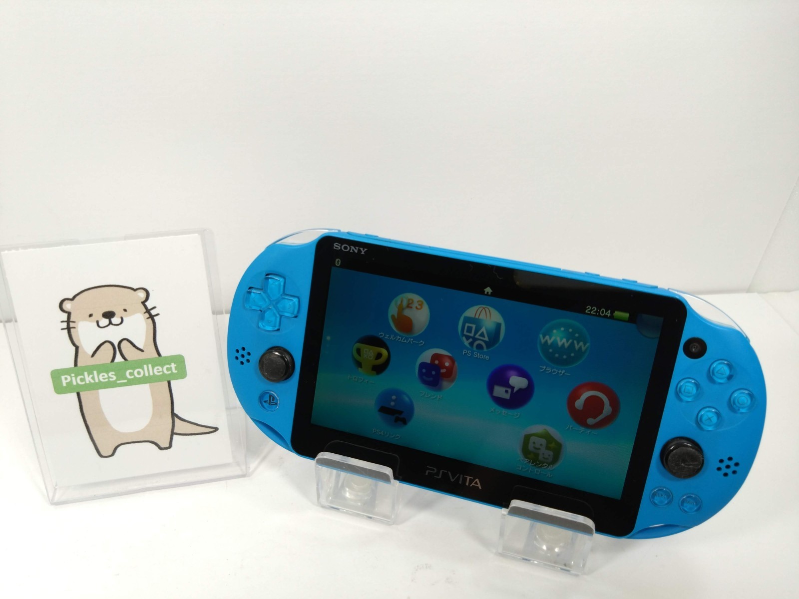 Sony PS Vita Aqua Blue PCH-2000 ZA23 Console only Wi-Fi PSV Slim Tested 0528K