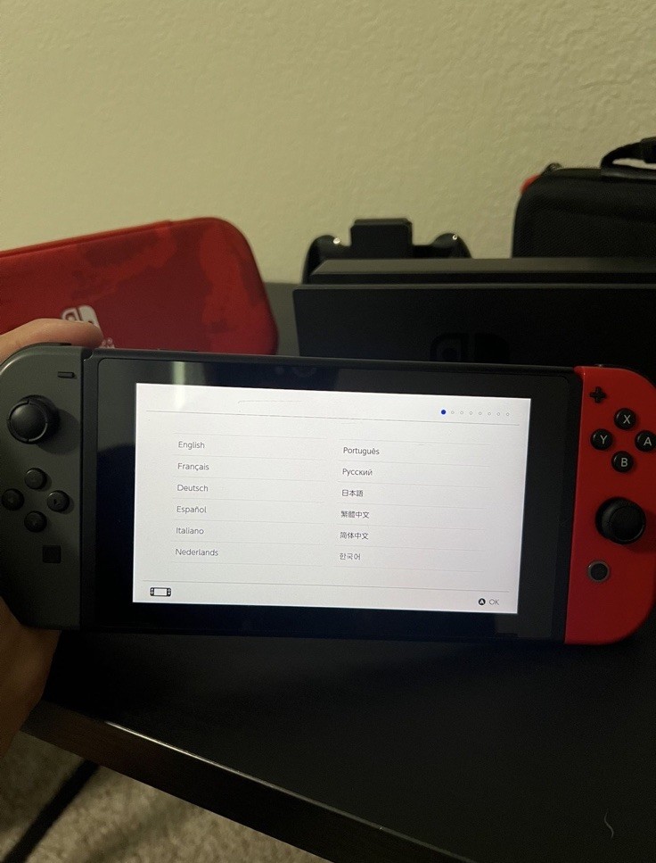 Nintendo Switch Console Black/Red/Gray with Joy-Con Controllers, Dock, Cases