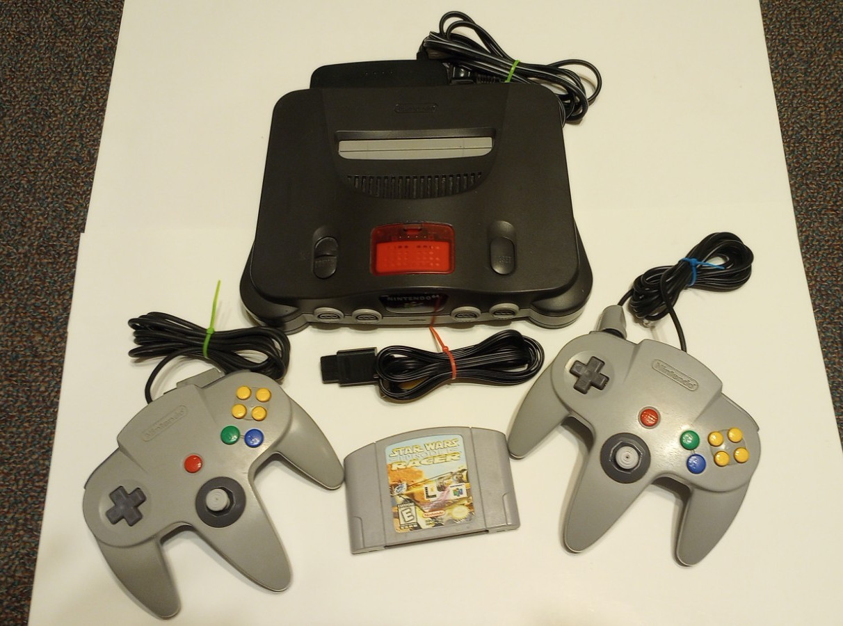 Nintendo 64 N64 Black Console NUS -001 USA Tested 2 Controllers Expansion Pak
