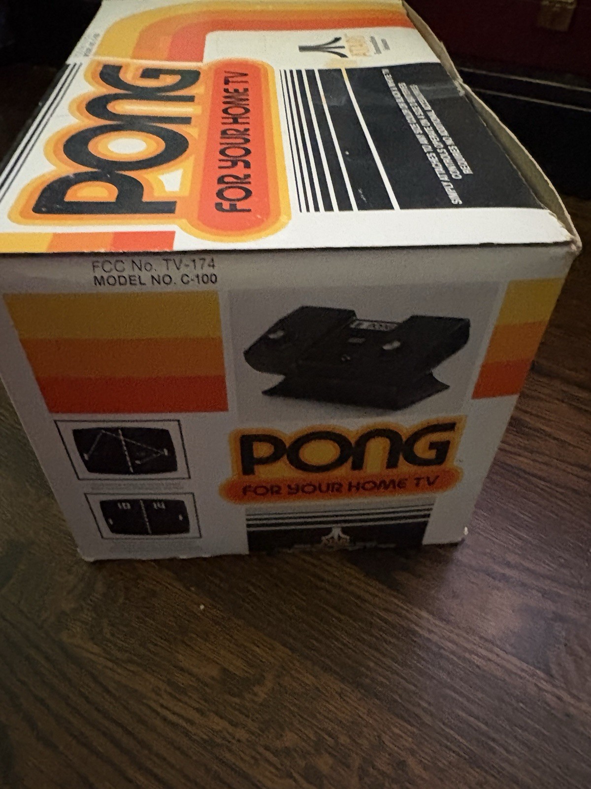 Atari C-100 Pong Console in original box with instructions/warranty card