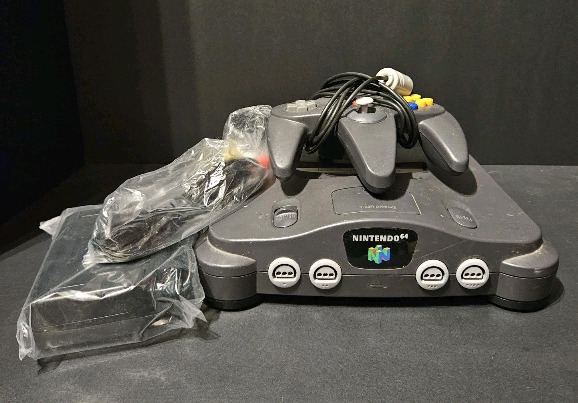 Nintendo 64 System 32MB Home Console – Charcoal Gray – Fully Tested