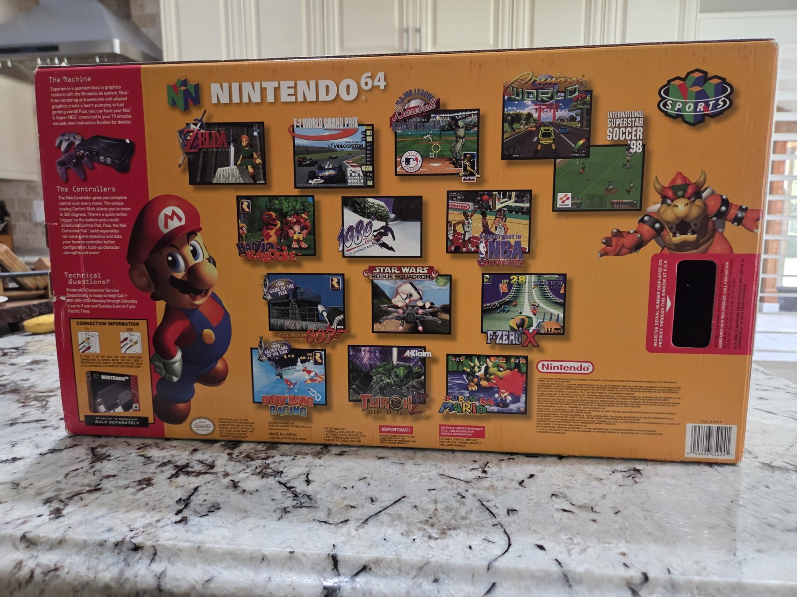 Nintendo 64 Atomic Purple Controller Console Bundle Complete In Original Box