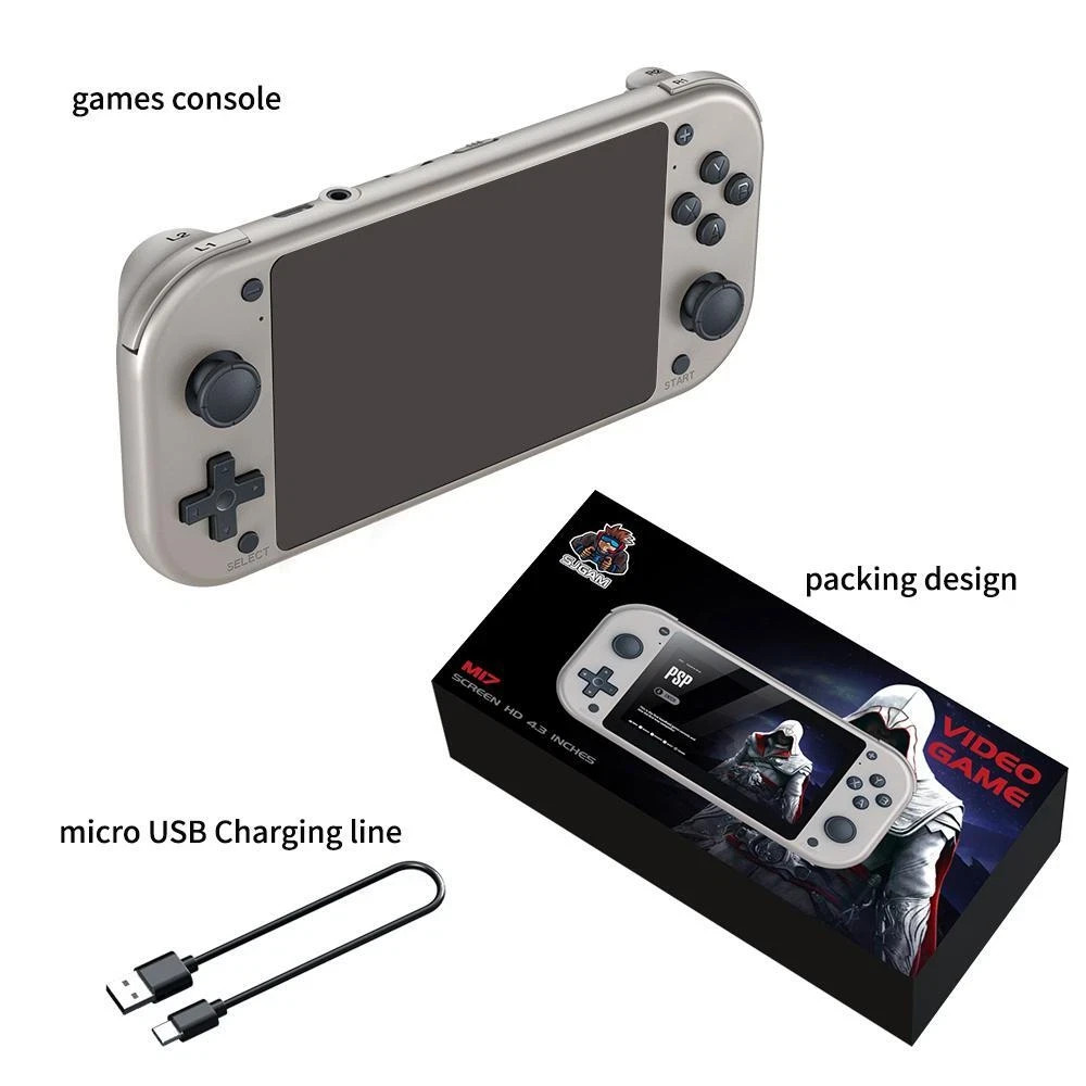 M17 Handheld Gaming Console, 4.3-inch 128G Retro Pandora Video Game Console Emul