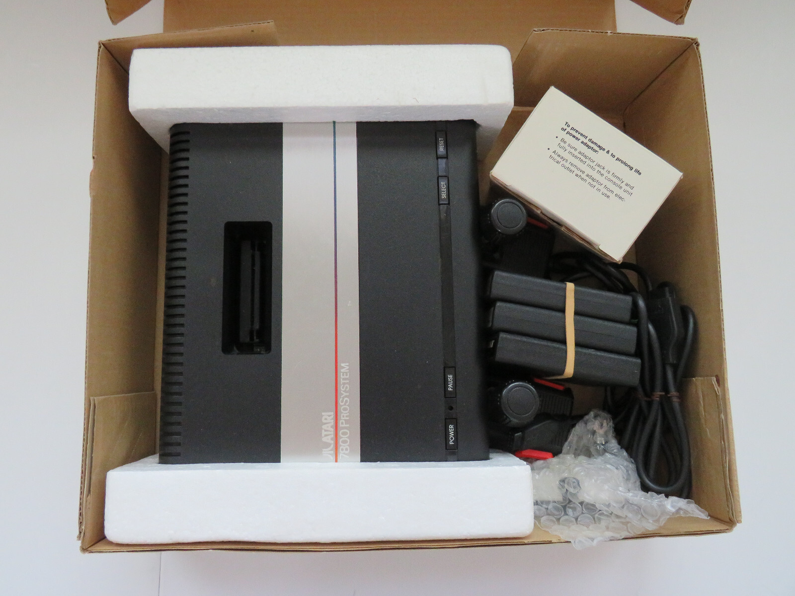 1987 ATARI 7800 ProSystem Console Game Complete in Original Box with 3 Games