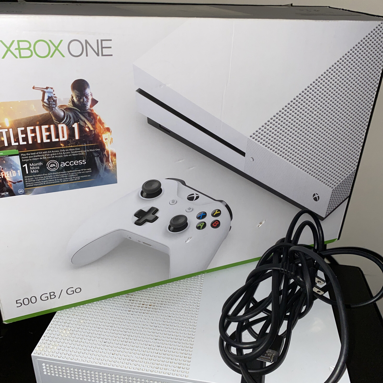Microsoft Xbox One S 500GB Video Game Console – White (ZQ9-00001)