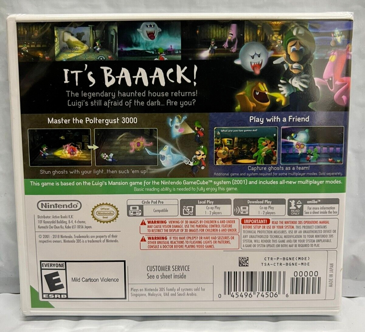Luigi’s Mansion 3DS Nintendo 3DS Special Brand New Sealed!
