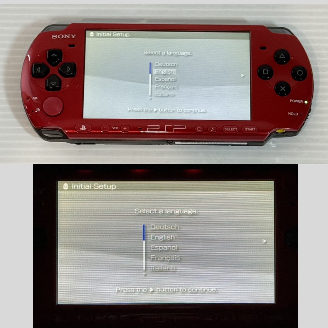 Sony PSP-3000 Console Red Black VALUE PAK Region Free w/2GB, Pouch – Excellent