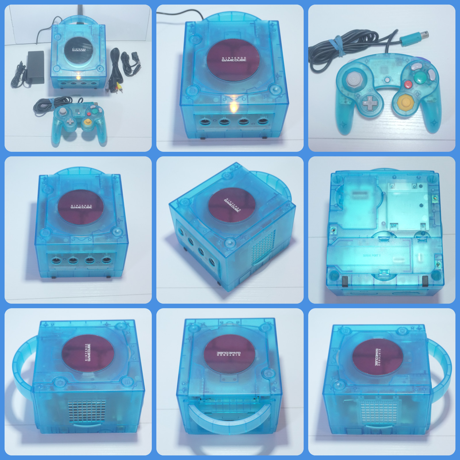 Various Colors Nintendo GameCube Console DOL-001 (USA) and Controllers Reshelled