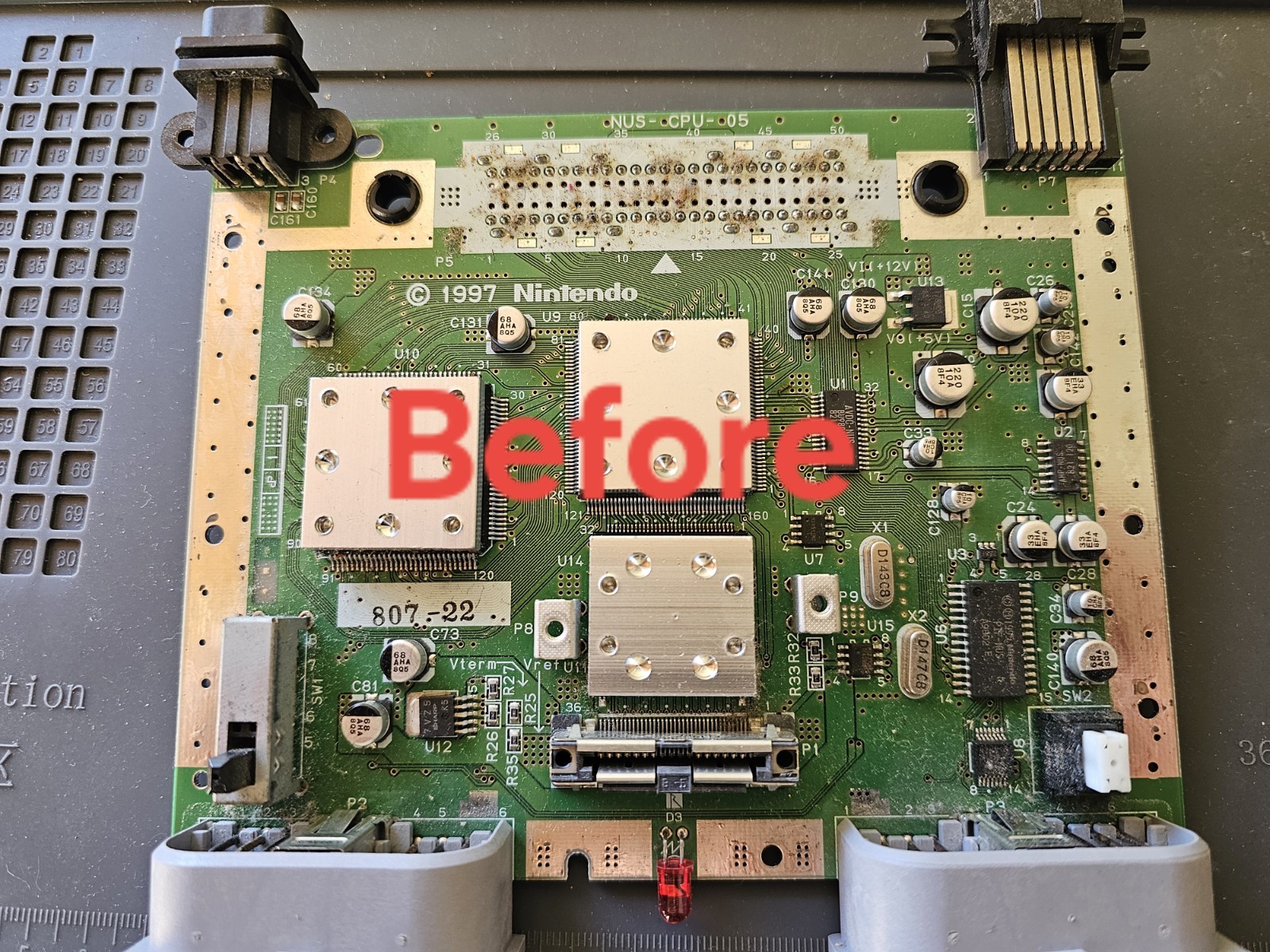 HDMI & Bluetooth Nintendo 64 Smoke Gray – New Capacitors