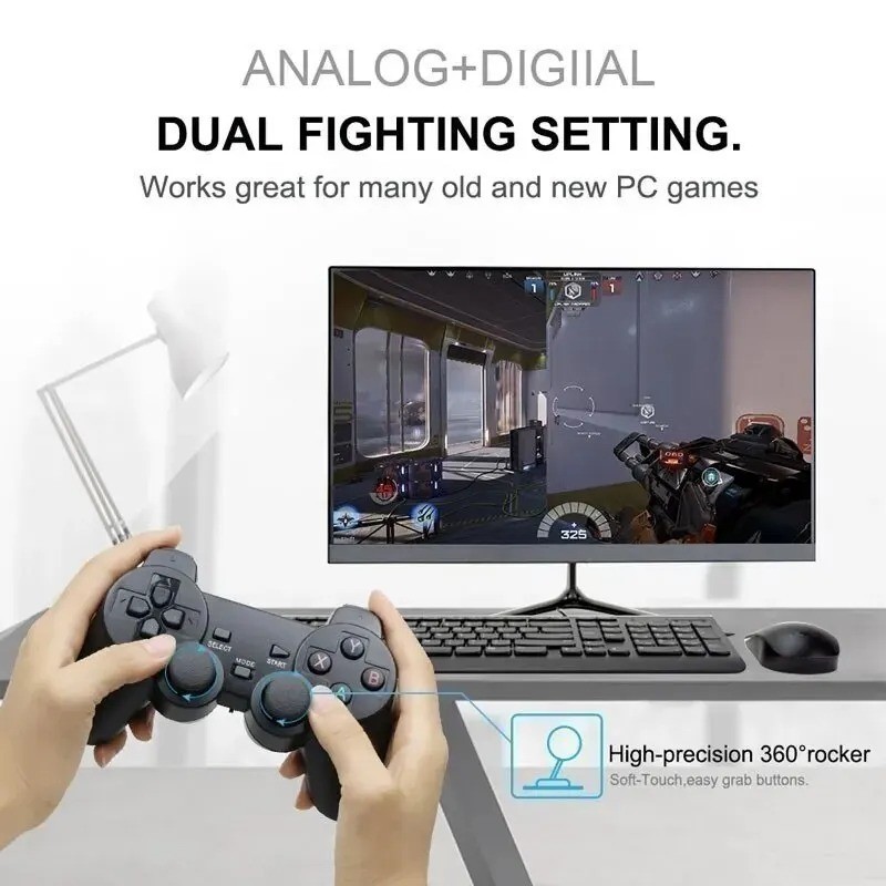 Wireless 2.4G Gamepad Controller USB Joystick for PC Android TV Game Box