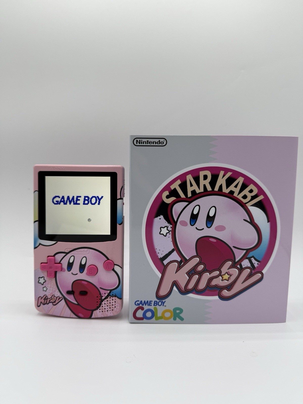 Custom Kirby USB C Rechargeable Nintendo Gameboy Color W/ Matching Box