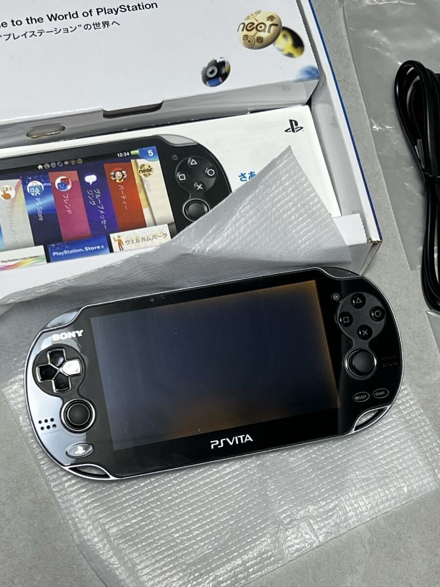 Sony PlayStation Vita PCH-1100 AB01 Crystal Black OLED 3G/Wi-Fi Japan Excellent