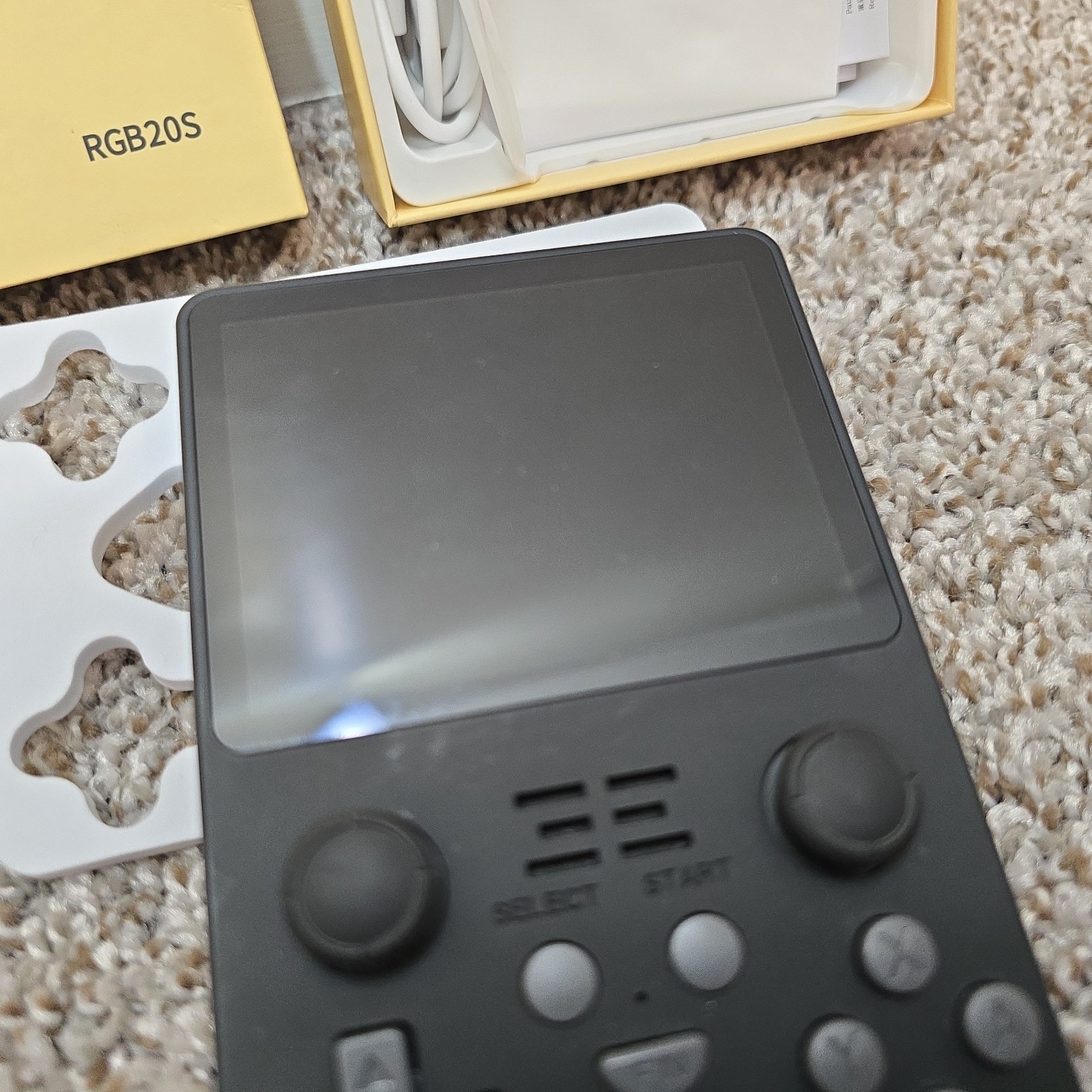 Powkiddy RGB20S Retro Handheld Emulator Game Console Black In Box