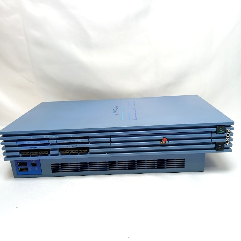Sony PS2 Aqua Blue SCPH-39000 NTSC-J Japan Limited Console Tested w/ Controller