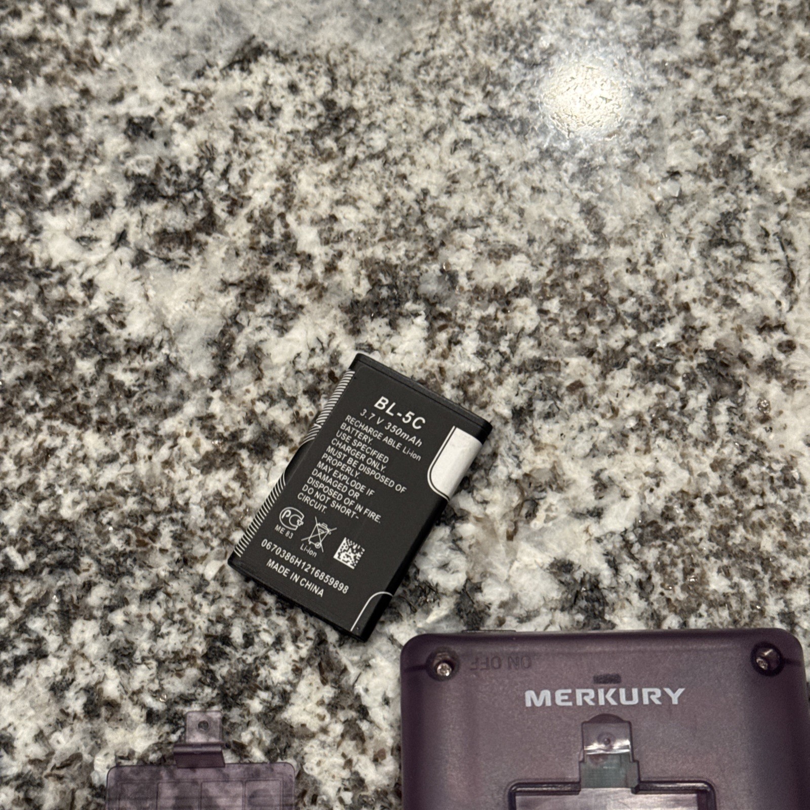 Merkury MI-PGC01 Purple Clear Handheld Video Game Console Rechargeable Battery