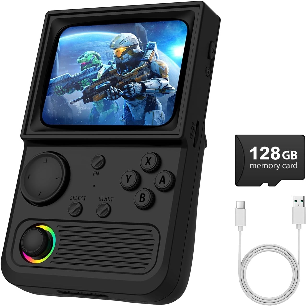 Portable R36T Retro Gaming Console – 3.5» Screen, 3500mAh Battery Life