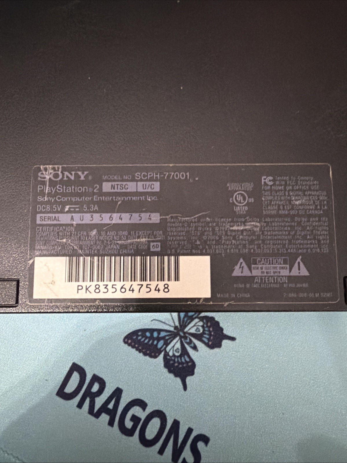 Sony PlayStation 2 Slim SCPH-70012 Black Console NTSC-U/C w/ Controller, 8MB