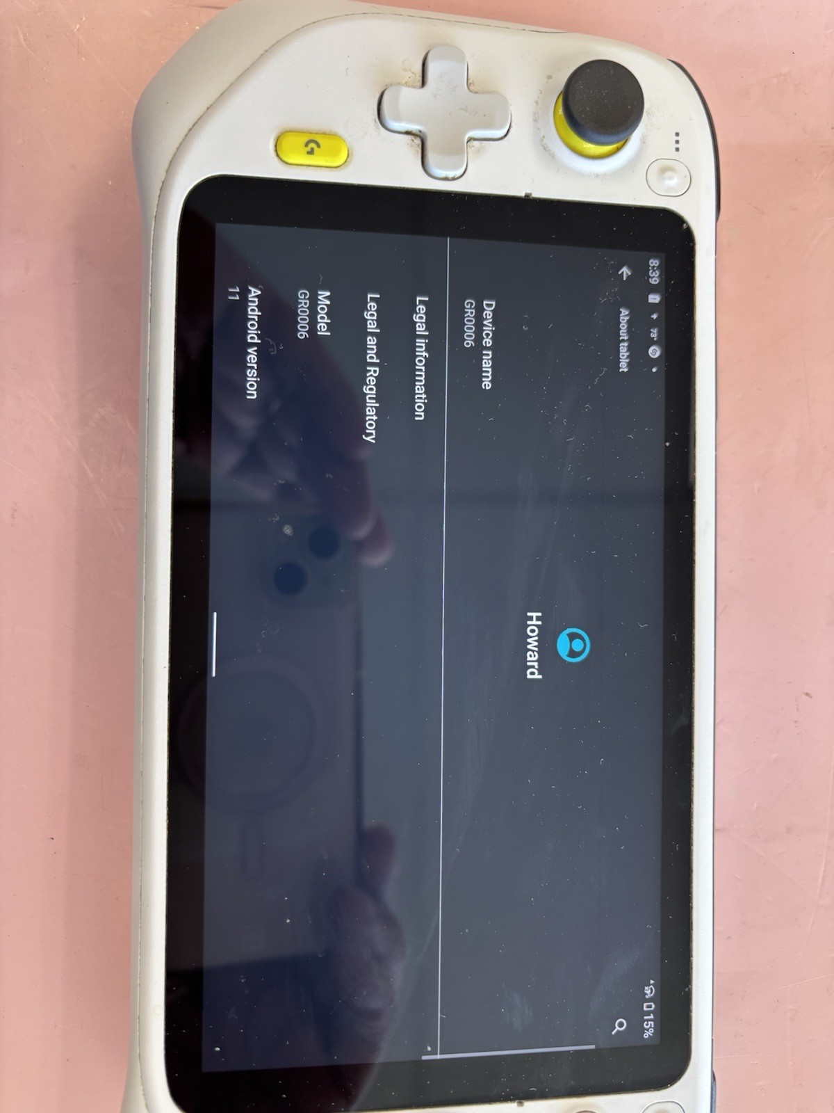 Logitech G Cloud Gaming Handheld Console GR0006 White 64GB Android WiFi 7″ 1080p