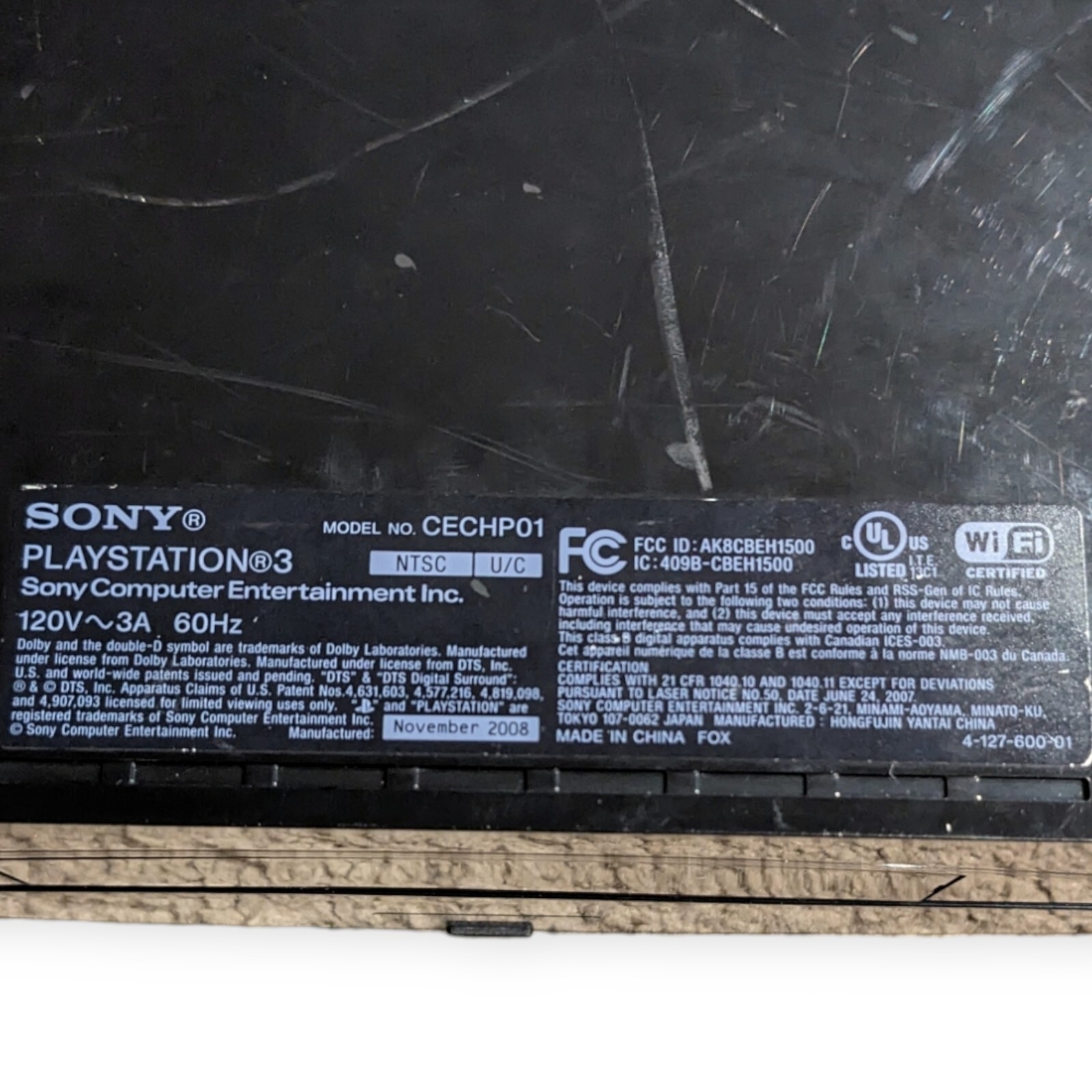 Sony PlayStation 3 160 GB Console PS3 Fat CECHP01 No Boot Repair W COD Black Ops