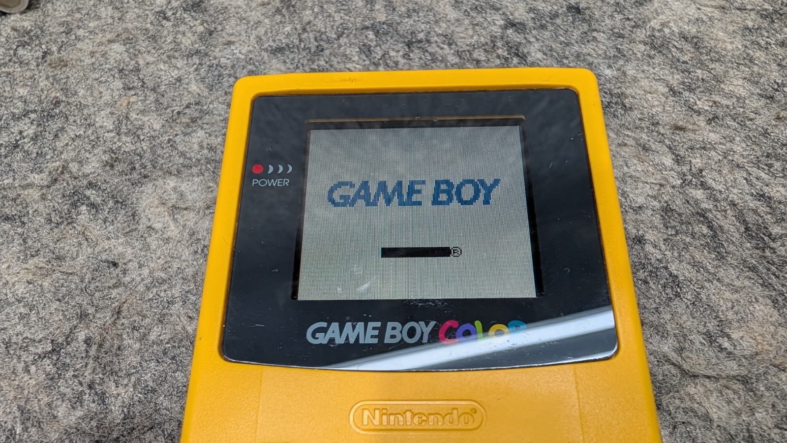 Nintendo Game Boy Color Handheld Console CGB-001 GBC Dandelion Yellow Bundle