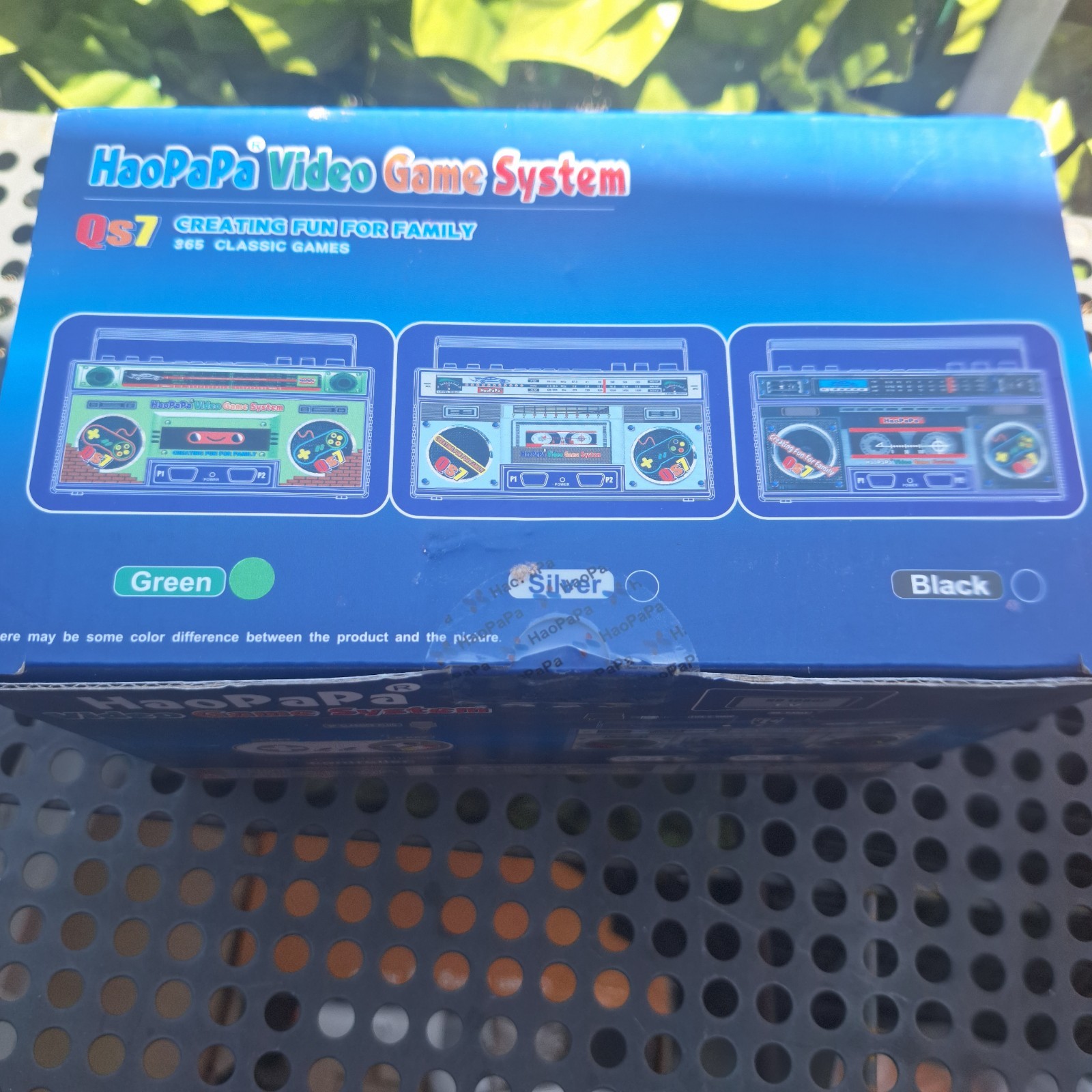 HaoPapa QS7 Video Game System SILVER Boombox 365 Classic Games ~ NEW in Box