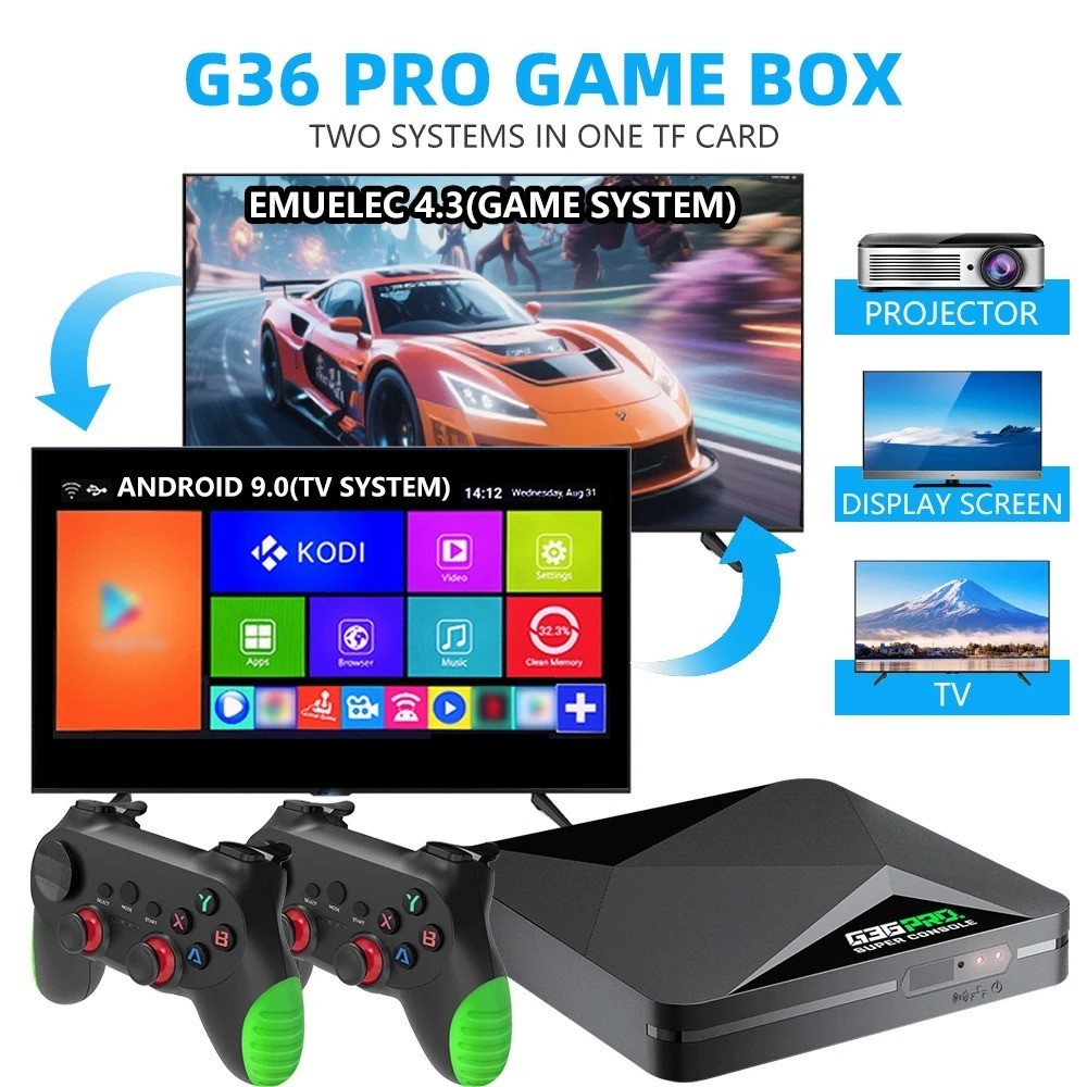 Super Game Box G36 Pro 4K Retro Video Game Console with 60000 128 GB