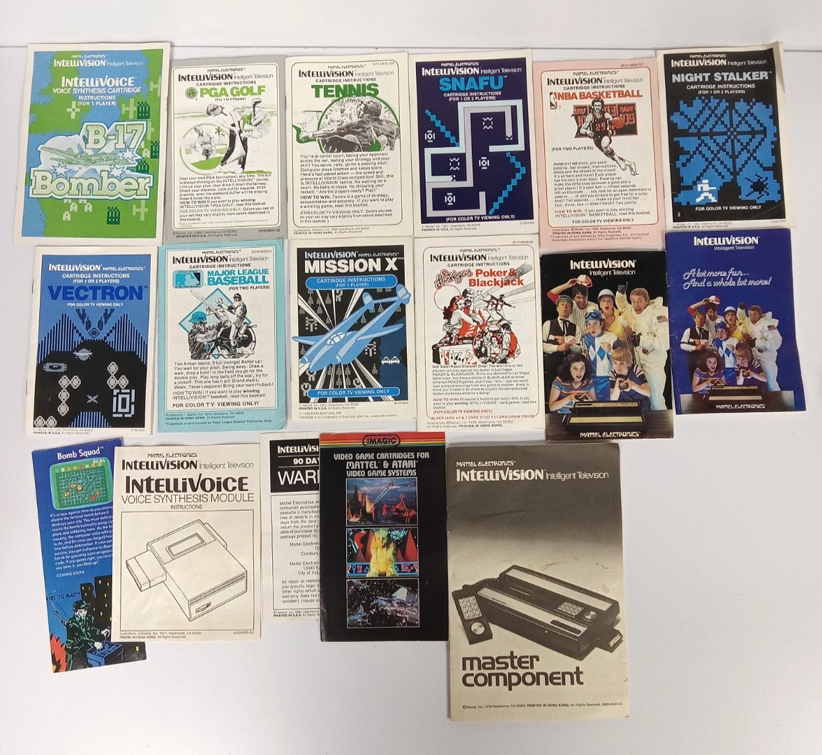 Mattel Intellivision Home Console Bundle w/ 15 Games + Voice Module – Tested, FF