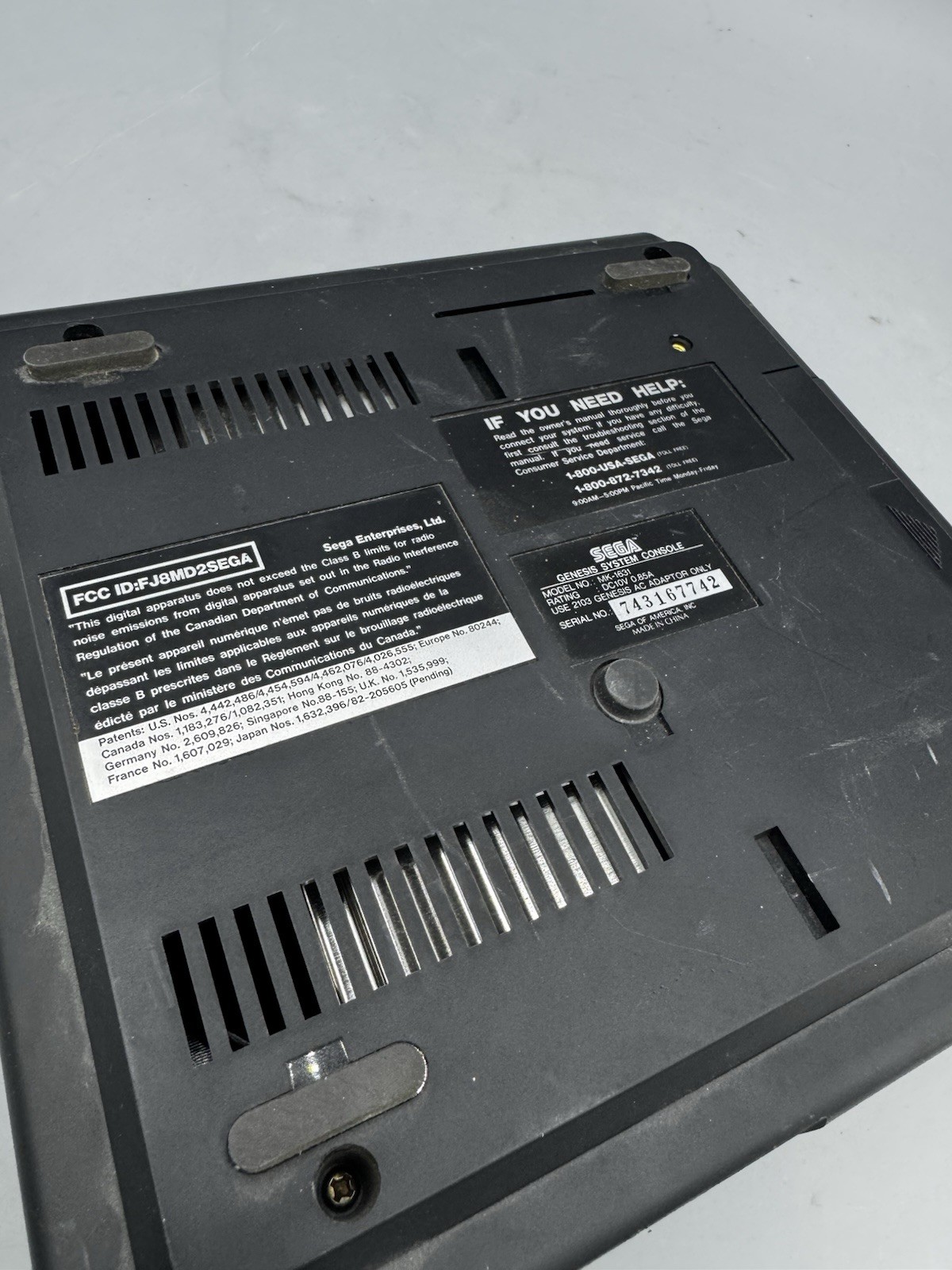 Sega Genesis Model 2 (MK-1631) 1993 Black Console Only Used Fully Functional